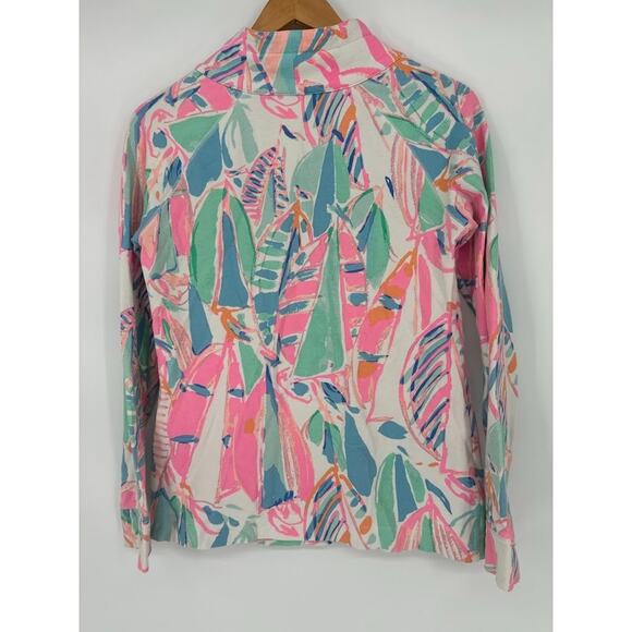 Lilly Pulitzer Out To Sea Skipper Popover Half Zip Sailboat Sweatshirt Small - Picture 7 of 12